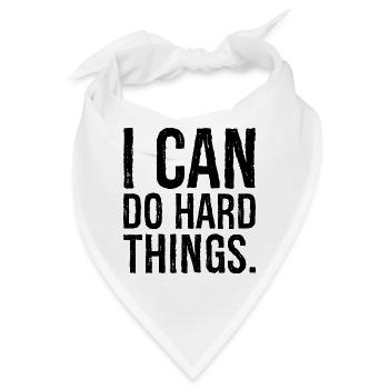 i can do hard things - Bandana - Weiß - Vorne