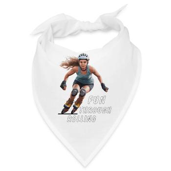 FRAU ROLLSCHUHE FUN THROUGH ROLLING - Bandana - Weiß - Vorne