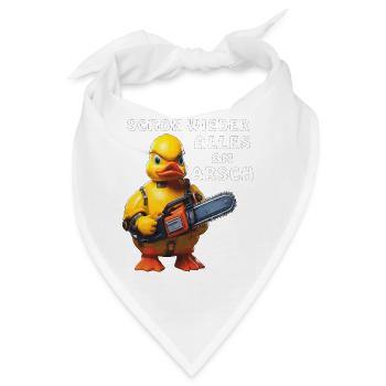 SCHON WIEDER ALLES AM ARSCH - Bandana - Weiß - Vorne