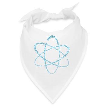 Pi Day Atomform Mathematik Zahlenkunst - Bandana - Weiß - Vorne
