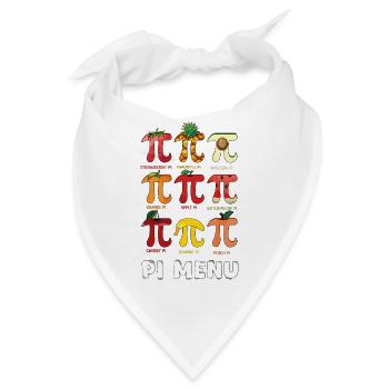Pi Menü Tag: Entdecke Fruchtige Pi Day Vielfalt - Bandana - Weiß - Vorne