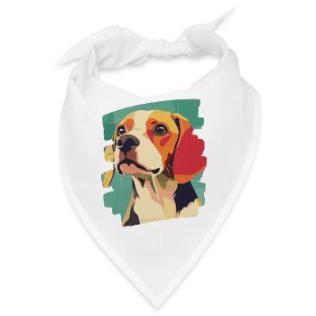 Beagle - Bandana - Weiß - Vorne
