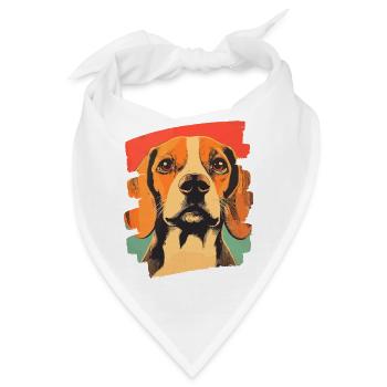 Beagle - Bandana - Weiß - Vorne
