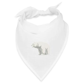 Lustige Eisbären Bedrohte Spezies Arktis - Bandana - Weiß - Vorne