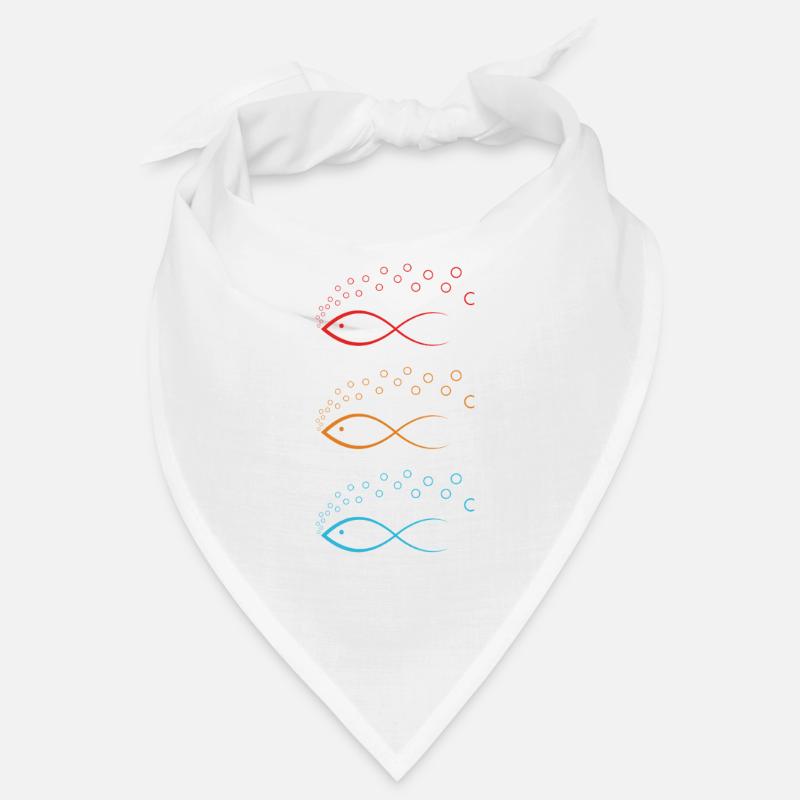 Conception de poisson coloré avec des bulles Conception de poisson coloré Bandana