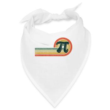 Retro Pi Symbol Design Für Pi Tag - Bandana - Weiß - Vorne