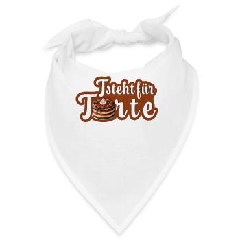 T steht für Torte - Bandana - Weiß - Vorne