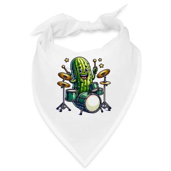 Lustiger Pickel Drummer Spieler Humorvolle - Bandana - Weiß - Vorne