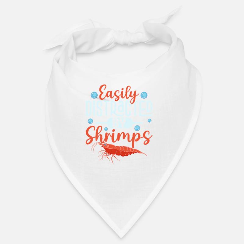 Easily Distracted By Shrimps Seafood Shrimp Lover Bandana