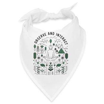 Beobachten und interagieren - Mindful Nature Design - Bandana - Weiß - Vorne