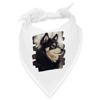Finnischer Lapphund - Bandana - Weiß - Vorne