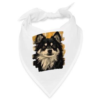Finnischer Lapphund - Bandana - Weiß - Vorne