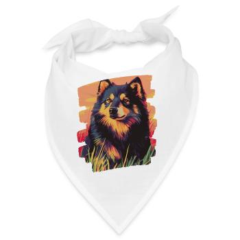 Finnischer Lapphund - Bandana - Weiß - Vorne