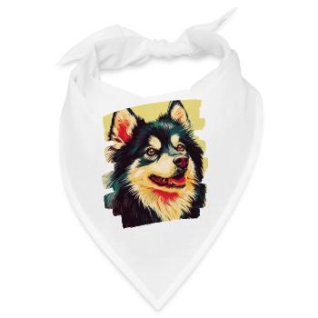 Finnischer Lapphund - Bandana - Weiß - Vorne