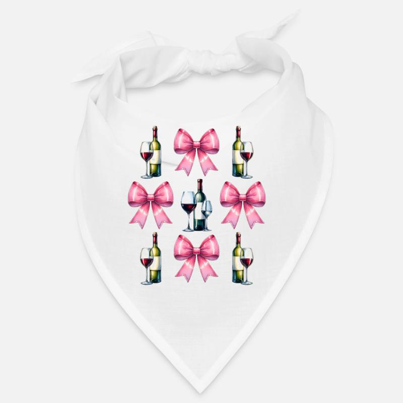 Coquette Bow Buveur de Vin Rose Bandana