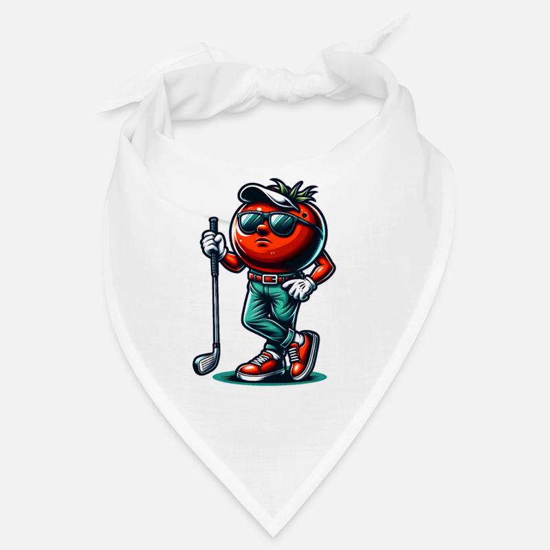 Lustige Golf-tomate Mit Cooler Sonnenbrille Und Bandana
