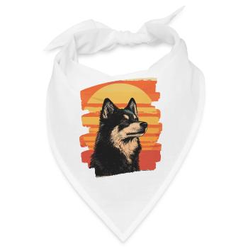 Finnischer Lapphund - Bandana - Weiß - Vorne