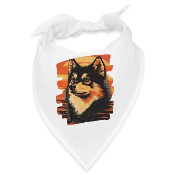 Finnischer Lapphund - Bandana - Weiß - Vorne