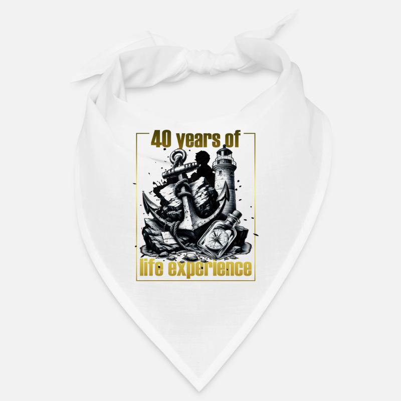 Anchor Lighthouse Compass Birthday 40 Bandana