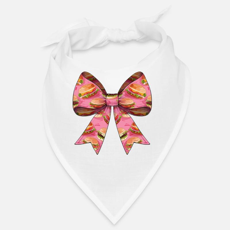 Coquette Bow Burger Hamburger Ruban Rose Maman Bandana