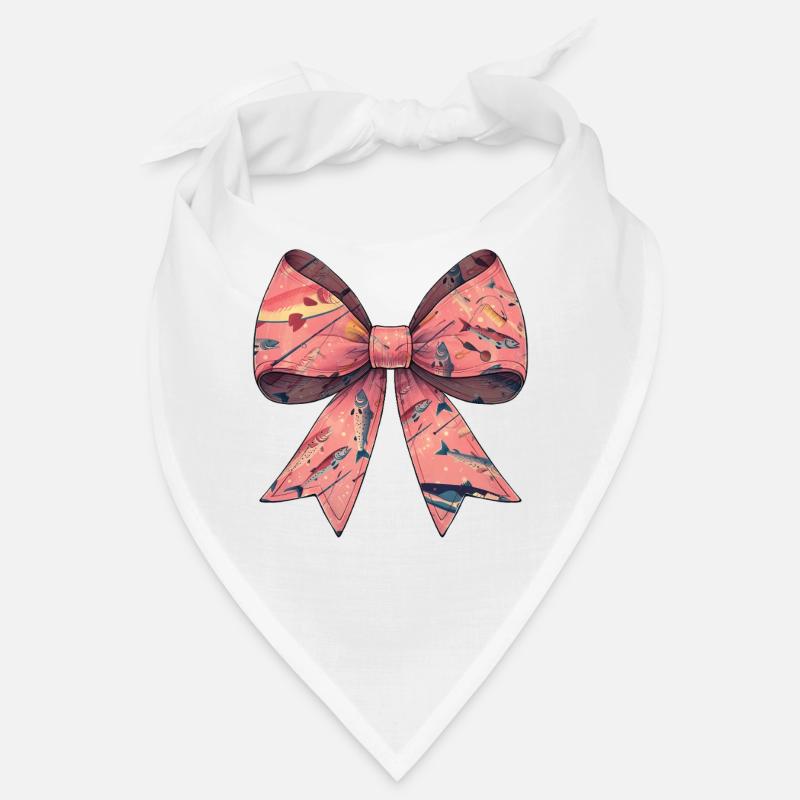 Coquette Bow Pêche Poisson Pêche Rose Bandana
