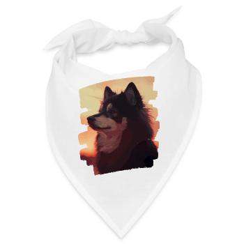 Finnischer Lapphund - Bandana - Weiß - Vorne