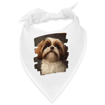 Shih Tzu - Bandana - Weiß - Vorne