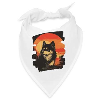 Finnischer Lapphund - Bandana - Weiß - Vorne