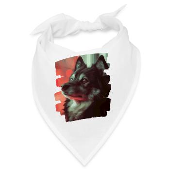 Finnischer Lapphund - Bandana - Weiß - Vorne