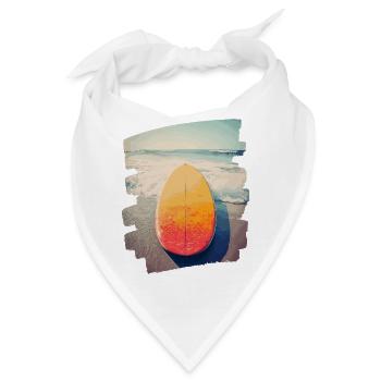 Surfbrett - Bandana - Weiß - Vorne