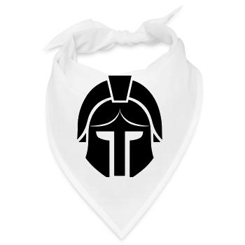 Spartanischer Helm - Bandana - Weiß - Vorne