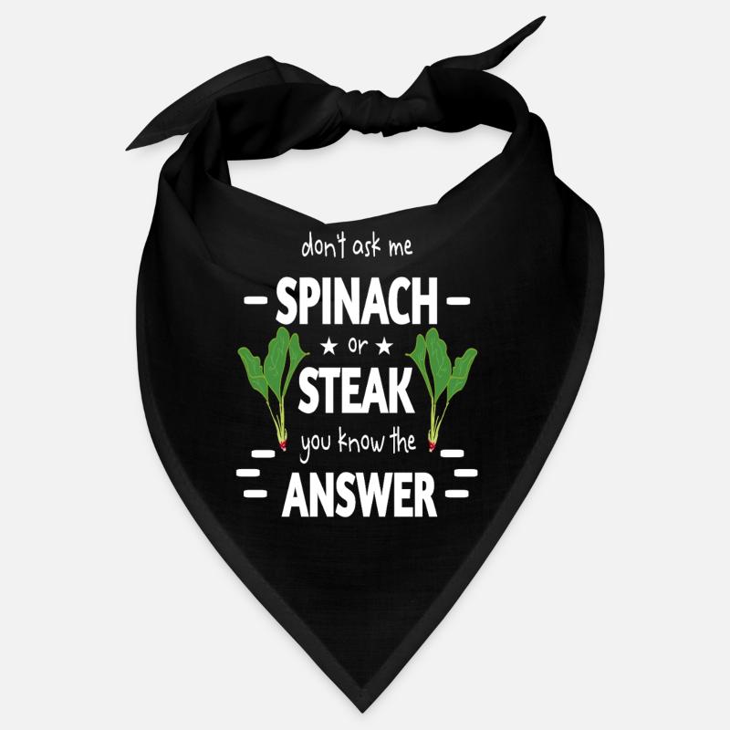 Spinach time or steak ironically prepared funny Bandana