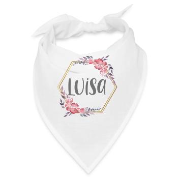 Luisa Mädchen Name personalisiertes Geschenk - Bandana - Weiß - Vorne