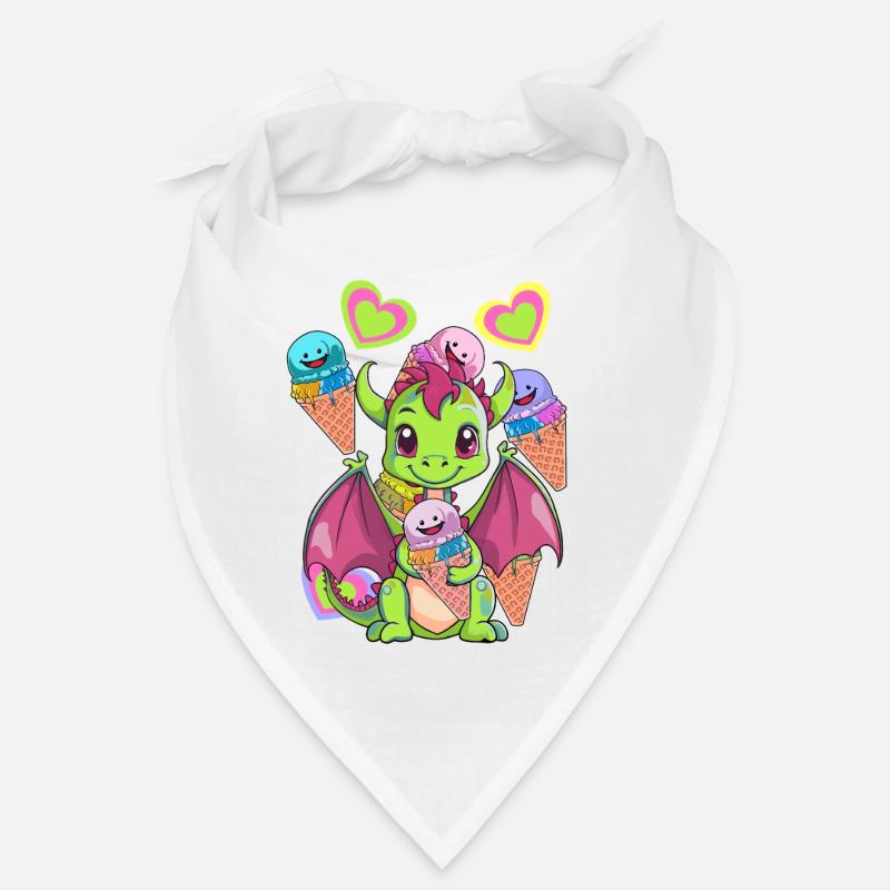 Eis Eiskreme Eiscrem Kinder Kind Drache Drachen Bandana