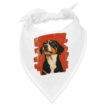 Entlebucher Sennenhund - Bandana - Weiß - Vorne
