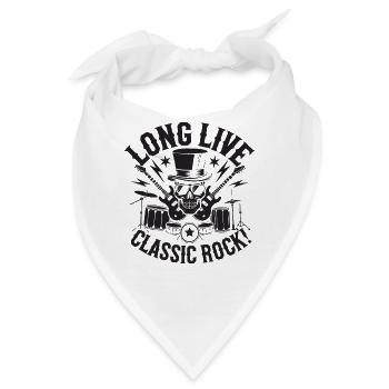 Es lebe Classic Rock Tee - Bandana - Weiß - Vorne
