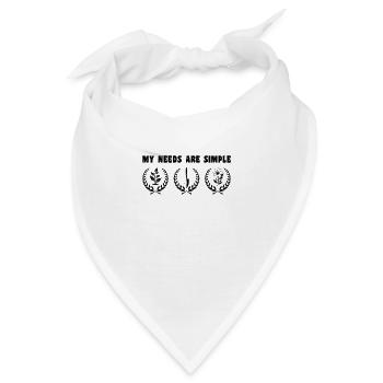 Einfacher Garten, glückliches Leben - Bandana - Weiß - Vorne