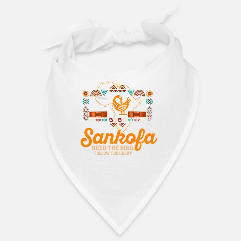 Sankofa Symbol Adinkra Ghana Schwarz Bandana