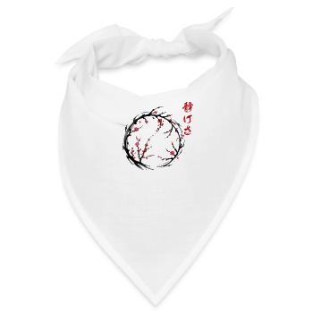 Kirschblüten-Gelassenheit Enso - Bandana - Weiß - Vorne