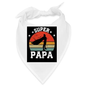 Super Papa - Bandana - Weiß - Vorne