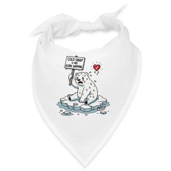 Schwitzender Eisbär Klimawandel Protest - Bandana - Weiß - Vorne