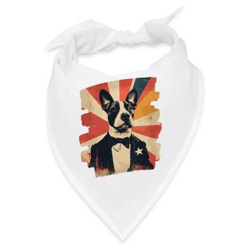 Bullterrier Kampfhund - Bandana - Weiß - Vorne