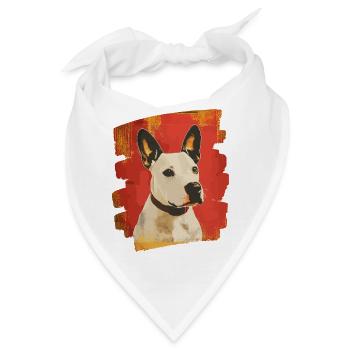 Bullterrier Kampfhund Hunderasse - Bandana - Weiß - Vorne
