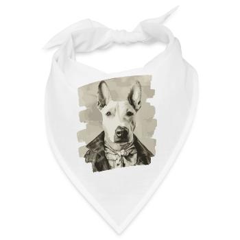 Bullterrier Kampfhund - Bandana - Weiß - Vorne
