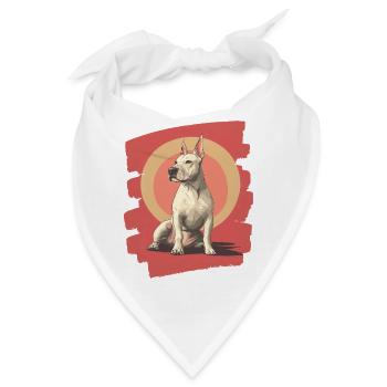 Bullterrier Kampfhund Hunderasse - Bandana - Weiß - Vorne