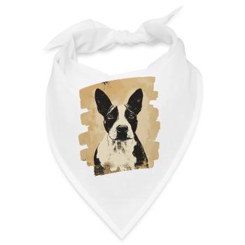Bullterrier Kampfhund Hunderasse - Bandana - Weiß - Vorne