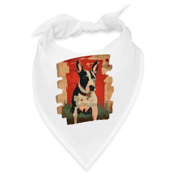 Bullterrier Kampfhund Hunderasse - Bandana - Weiß - Vorne