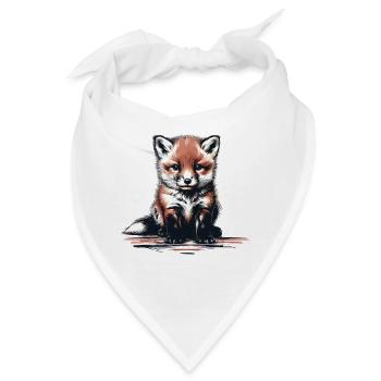 Fuchs Kinder Kind - Bandana - Weiß - Vorne