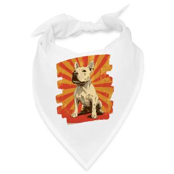 Bullterrier Kampfhund Hunderasse - Bandana - Weiß - Vorne