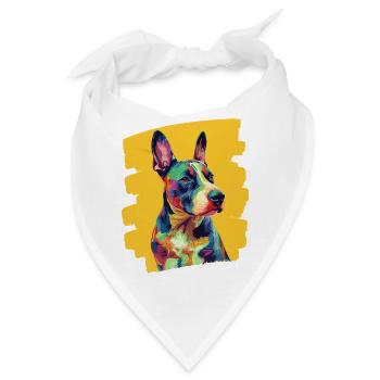 Bullterrier Kampfhund Hunderasse - Bandana - Weiß - Vorne